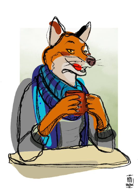 Drinking Fox