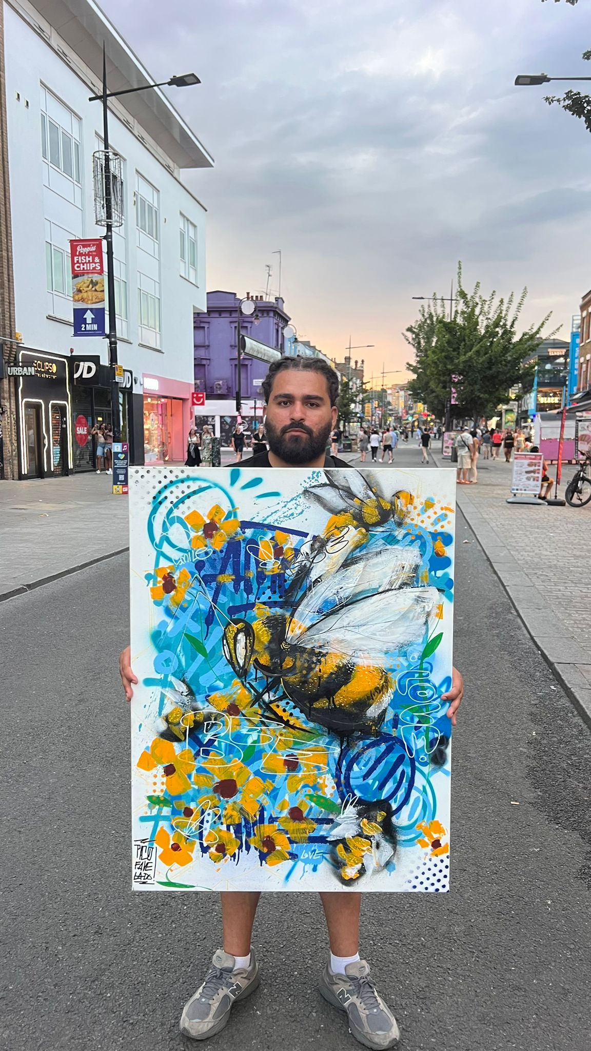 Bee Energy – Original Hand-Painted Acrylic Artwork